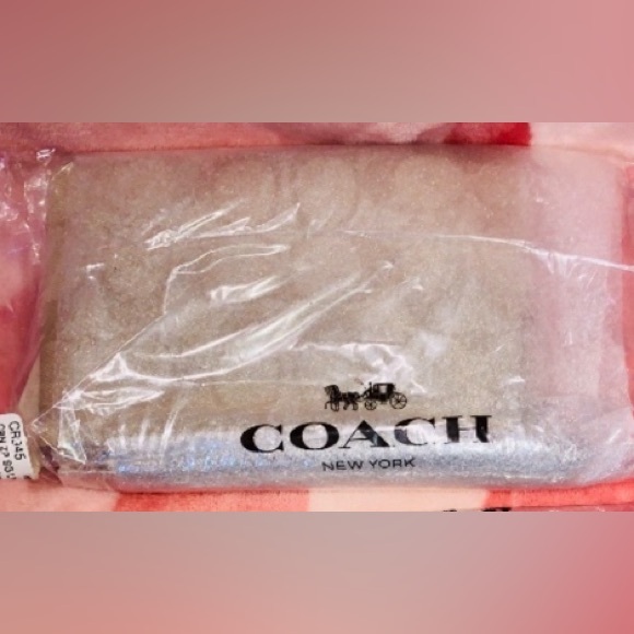 NWT COACH CORNER ZIP WRISTLET - SIGNATURE CANVAS - WHITE STRIPE❕🤍❕, OS, BNWTIB - Picture 5 of 6